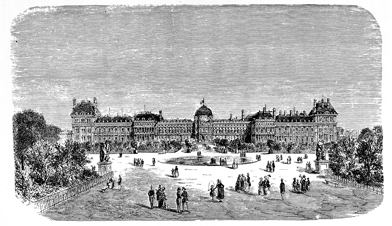 The gardens of the Tuileries, from Robinson's book.