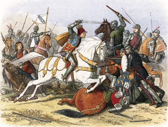 A lively, if tragic, moment from the battle of Bosworth, in a nineteenth-century version